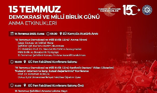Ege Üniversitesinde Türkiye Yüzyılı'nın kahramanları anlatılacak
