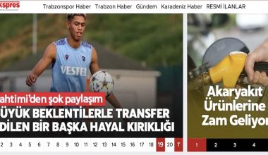 En İyi Trabzon Haber Sitesi Kuzey Ekspres