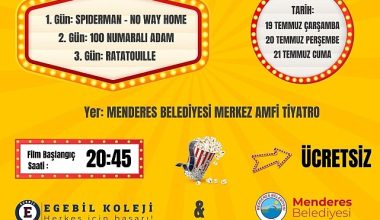Menderes'te Yazlık Sinema Günleri Başlıyor