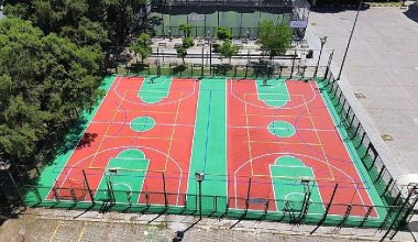 Spor sahalarına renk geldi