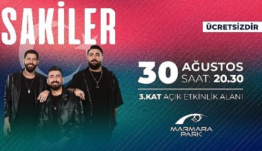 Sakiler, 30 Ağustos'ta Marmara Park AVM'de