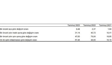 Tüketici fiyat endeksi (TÜFE) yıllık yüzde 47,83, aylık yüzde 9,49 oldu