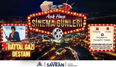 Açık Hava Sinema Günleri “Battal Gazi Destanı" ile devam ediyor