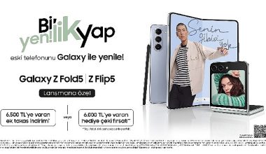Samsung, Galaxy Z Flip5 ve Galaxy Z Fold5 için 6500 TL'ye varan takas veya 6000 TL'ye varan hediye çeki fırsatı sunuyor
