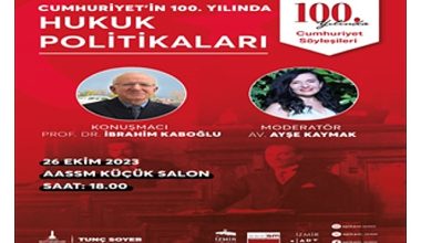 Cumhuriyet söyleşilerinin ilk konuğu Prof. Kaboğlu
