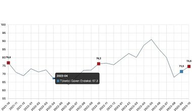 Tüketici güven endeksi 74,6 oldu