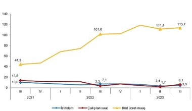 İstihdam endeksi yıllık yüzde 3,9 arttı