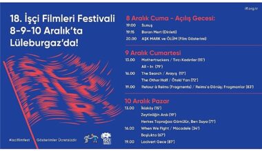 18 İşçi Filmleri Festivali LYSA'da