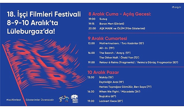 18 İşçi Filmleri Festivali LYSA'da