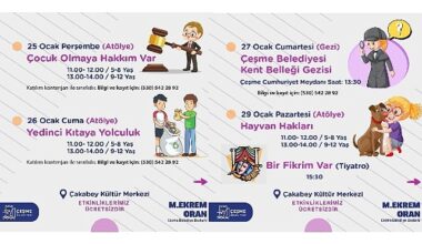 Çeşme Belediyesi'nden çocuklara Somestr hediyesi