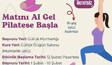 Güllük'te ücretsiz pilates kursu başlıyor