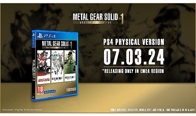 METAL GEAR SOLID: MASTER COLLECTION Vol.1, PlayStation®4 Fiziksel Sürümü, 7 Mart'ta Piyasaya Çıkıyor