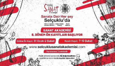 Selçuklu Sanat Akademisi'nde 8. Dönem ön kayıtları başlıyor