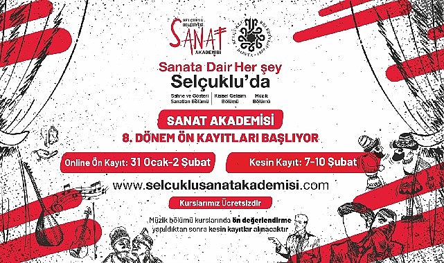 Selçuklu Sanat Akademisi'nde 8. Dönem ön kayıtları başlıyor
