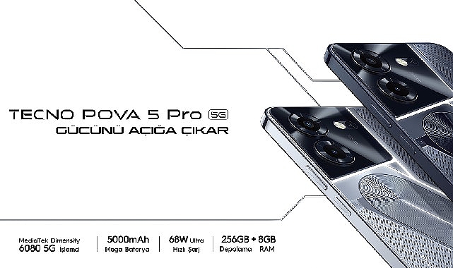 TECNO POVA 5 Serisi Türkiye'de Satışa Sunuldu