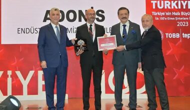 Adonis hızlı büyümesiyle TOBB Türkiye 100 listesine girdi