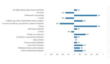 TÜİK: Ücretli çalışan sayısı yıllık %1,7 arttı