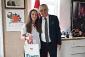 Muay Thai ve kick boks sporcusundan Başkan Topaloğlu'na ziyaret